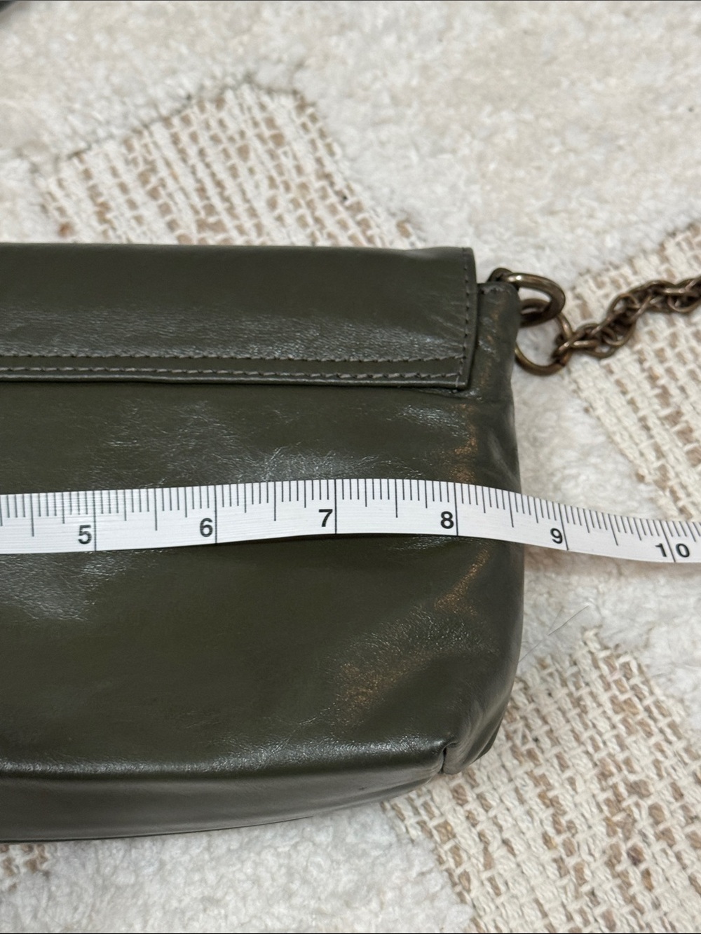 Latico Leather Olive Green Crossbody Bag‎ – Colorful Lined Shoulder Purse - Picture 6 of 7